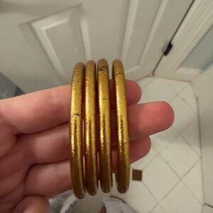 BudhaGirl Gold Tone Stackable Bangle Bracelet Set - Women